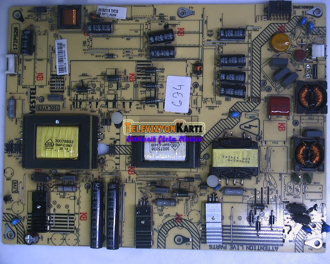 17IPS20,%2023152115,%2023152118,%20060913R6,%20REGAL%20LD42FS141S,%20Power%20Board,%20Besleme,%20VES420UNDL-2D-N01