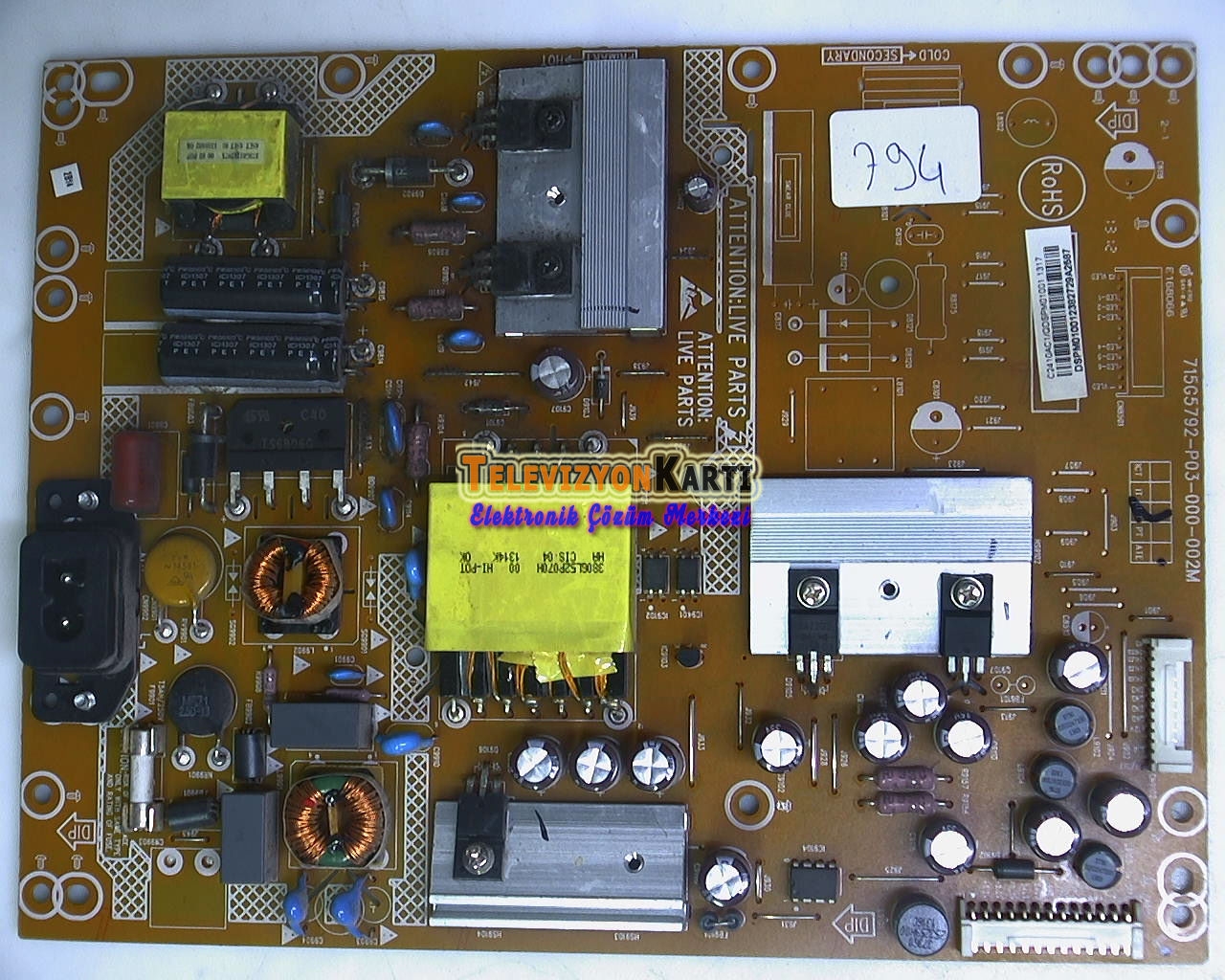 715G5792-P03-000-002M,%20ADTVC2410AC1,%20Philips%2040PFL4308K/12,%20Power%20Board,%20Besleme,%20LTA400HF30