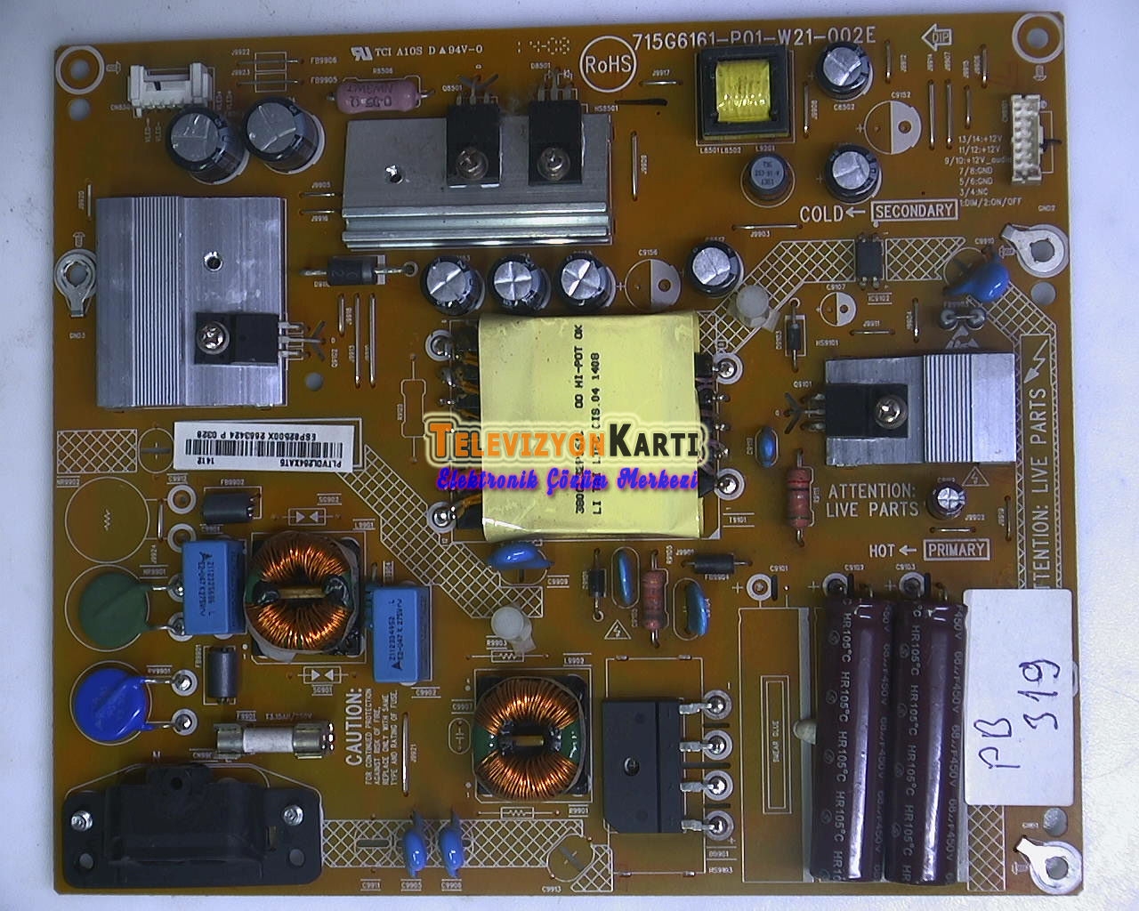 715G6161-P01-W21-002E,%20PLTVDL264XAT5,%20ESP82500X,%20PHILIPS%2032PFK4309/12,%20Power%20Board,%20Besleme,%20TPT315B5-EUJFF