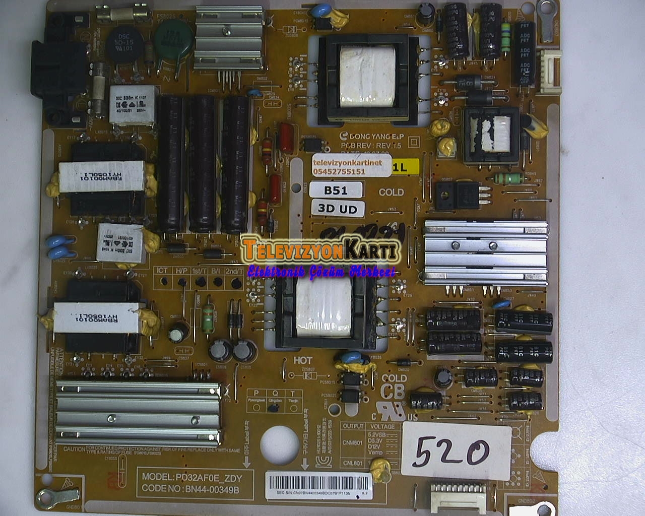 BN44-00349B,%20PD32AF0E_ZDY,%20HU10251-10012,%20SAMSUNG%20UE32C4000,%20Power%20Board,%20Besleme,%20LTF320AP10