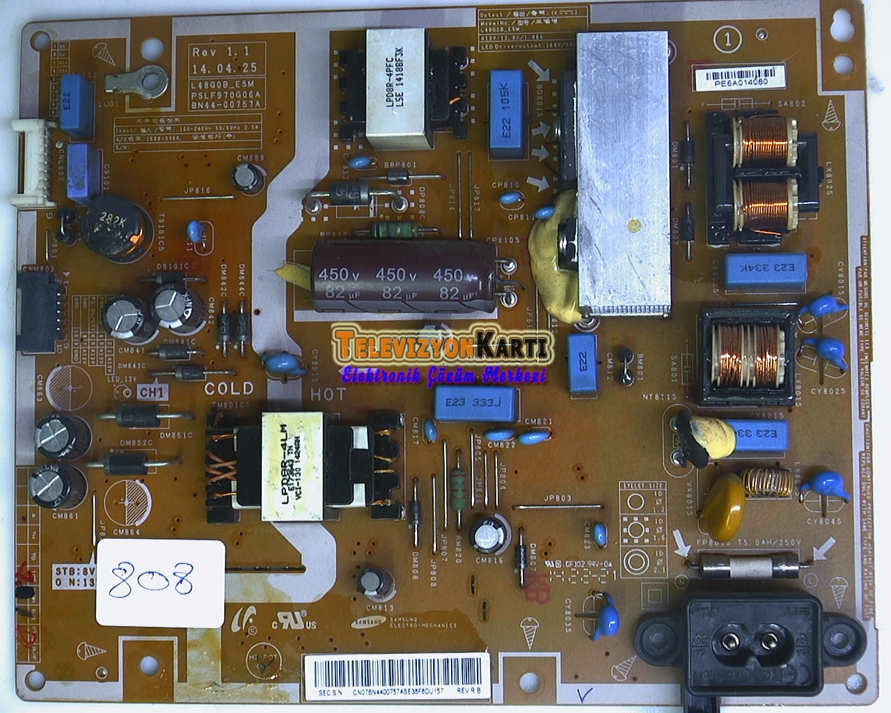 BN44-00757A,%20L48G0B_ESM,%20PSLF970G06A,%20Samsung%20UE48H5003A,%20Power%20Board,%20Besleme,%20CY-HH048BGEV1H