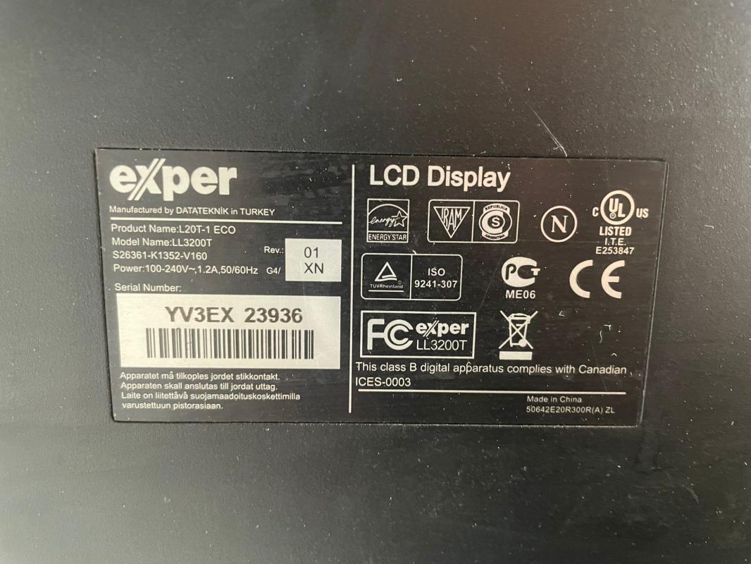  EXPER%20L20T-1%20ECO%2020%20inç%20LCD%20Monitör