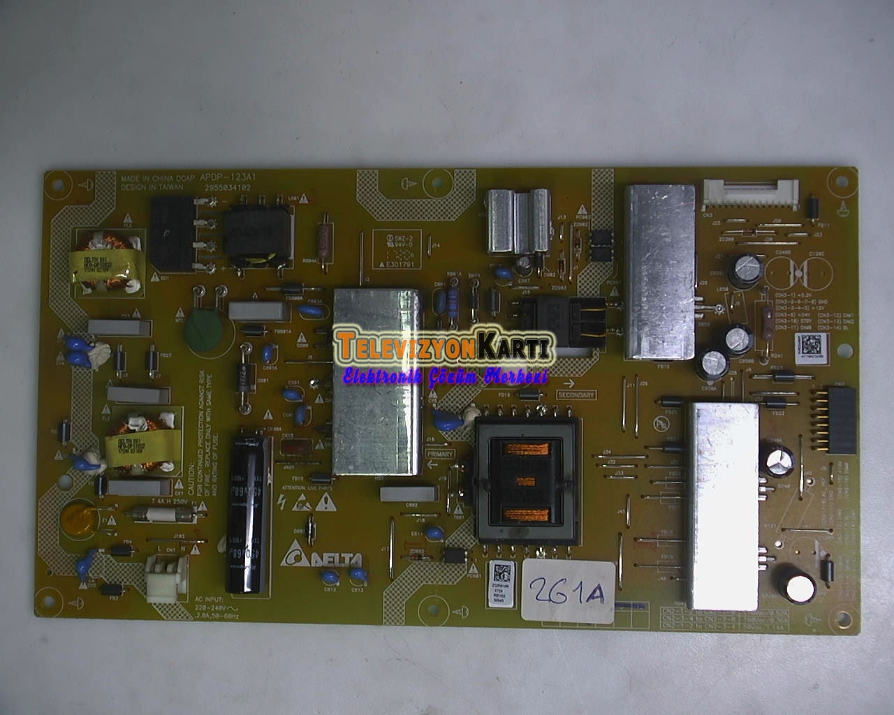 Grundig%2043VLE6565%20BL%20Power%20Board%20,%20APDP-123A1%20,%20ZQS910R%20,%202955034102%20,%20T430HWN01.3