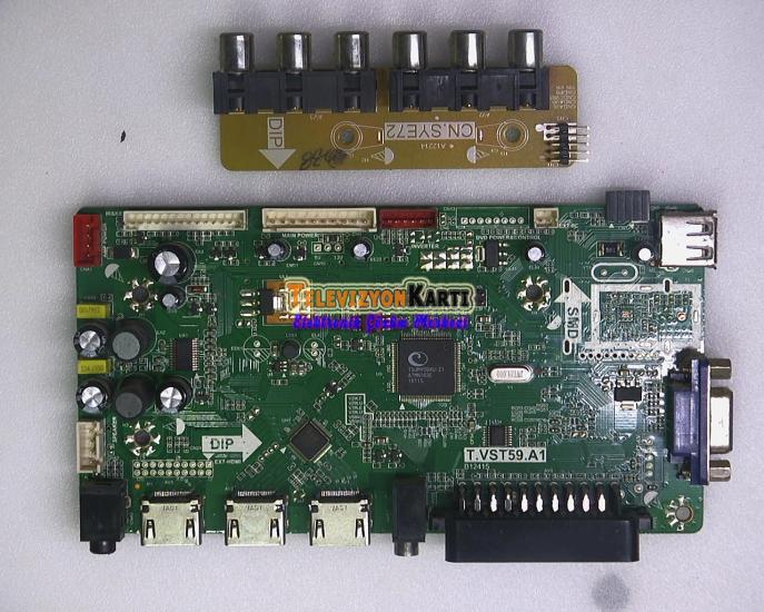 T.VST59.A1 , AXEN AX055LVST59-AMF , MAIN BOARD