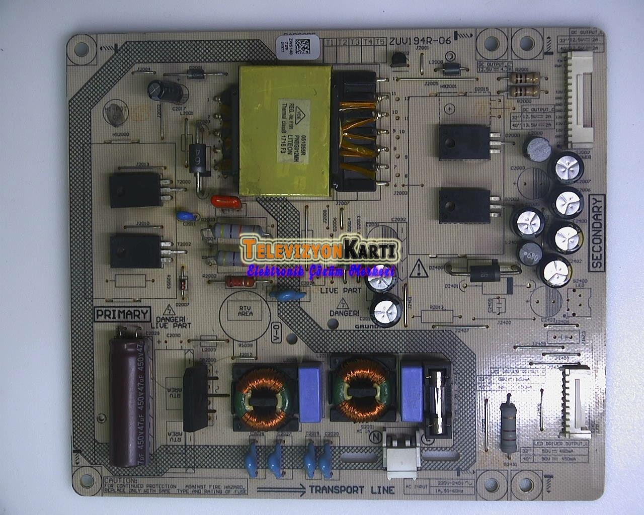 ZUV194R-06,ZWS140,Arçelik%20A32L%205741%204B,Power%20Board