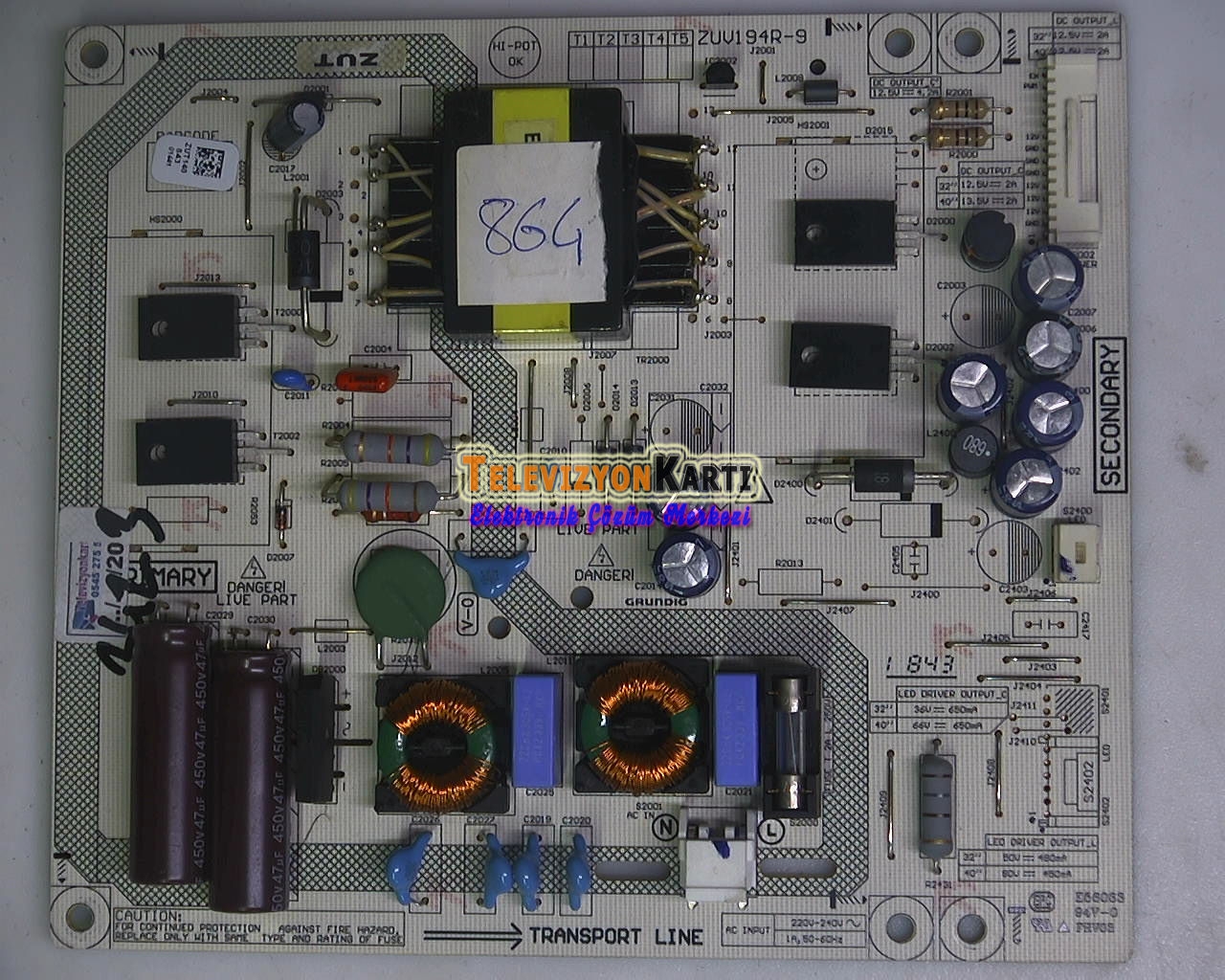 ZUV194R-9,%20ZWT140,%20Beko%20B40L%205745%204B,%20Power%20Board%20,%20Besleme,%20RDL400FY-QD0-700